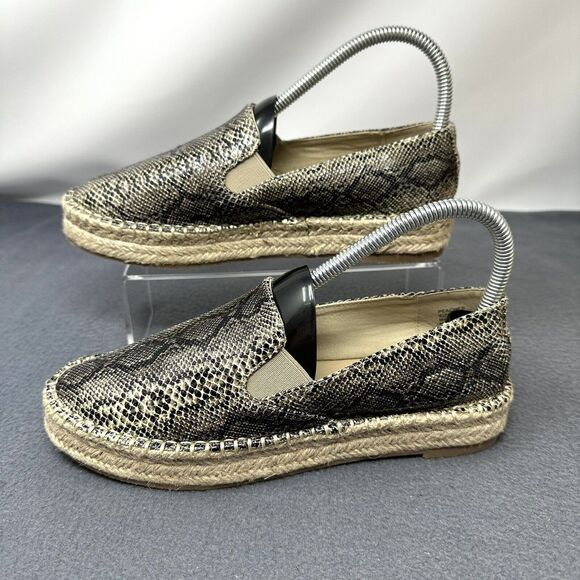 Coconuts by Matisse Faux Snakeskin Espadrille Peaches Loafers Women's Size 7 M - Picture 1 of 9